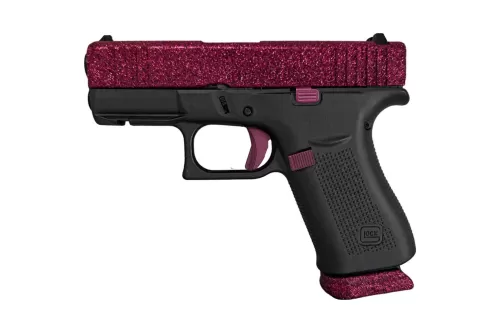 GLOCK 43X 9MM 2-15RD Mags W/FR Black Cherry Glitter Gun