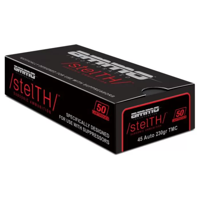 Ammo Inc stelTH Self Defense 45 ACP, 230gr, Total Metal Case, 50Bx/20Cs Ammo Inc stelTH Self Defense 45 ACP, 230gr, Total Metal Case, 50Bx/20Cs