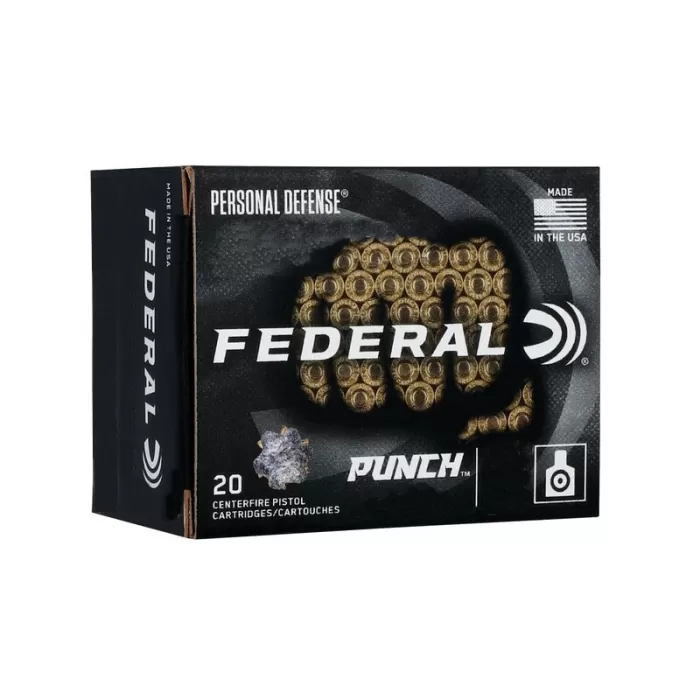Federal Punch 25 ACP, 45gr, Punch Hollow Point, 20rd Box Federal Punch 25 ACP, 45gr, Punch Hollow Point, 20rd Box