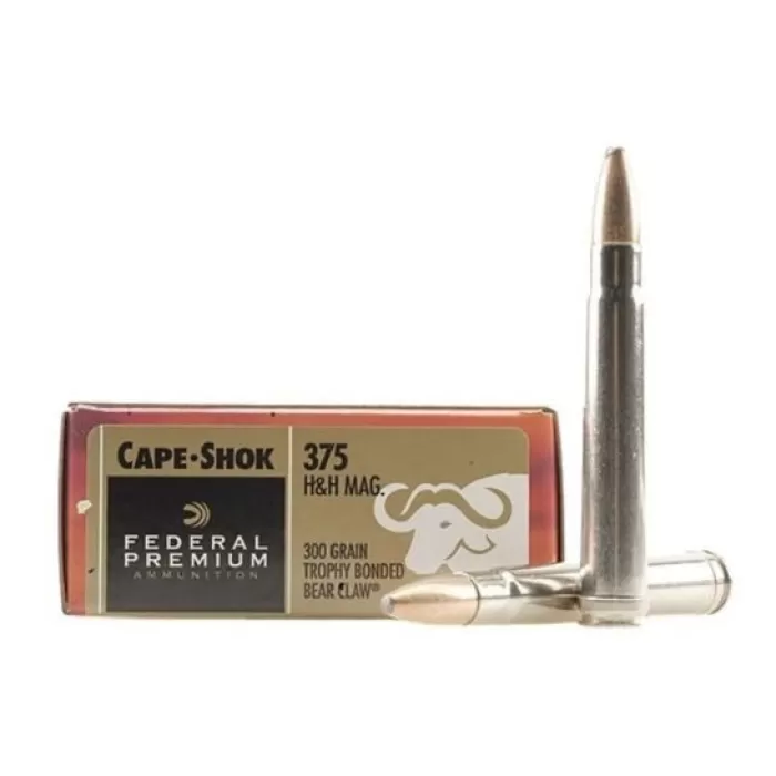 Federal 375 H&H Magnum 300gr Trophy bonded Bear Claw Ammunition 20rds - P375T1 Federal 375 H&H Magnum 300gr Trophy bonded Bear Claw Ammunition 20rds - P375T1