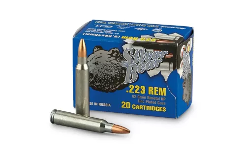 Silver Bear .223 Remington - 62gr Hp Zinc Plated 20-pack