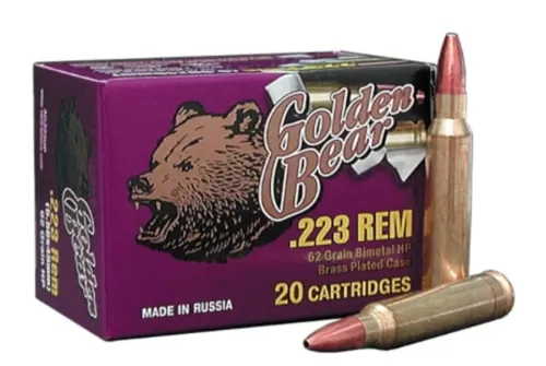 Golden Bear .223 Remington - 62gr. Hollow-point 20-pack