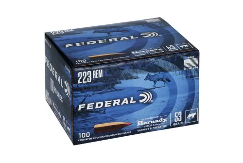 Federal Varmint and Predator 223 Rem 53 Grain 100 Count