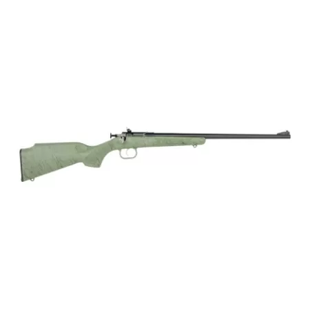 Crickett KSA2342 My First Rifle Gen2 22 LR 1rd 16.13" Blued Single Shot Barrel, Drilled & Tapped Receiver, Green w/Black Webbing Fixed Synthetic Stock