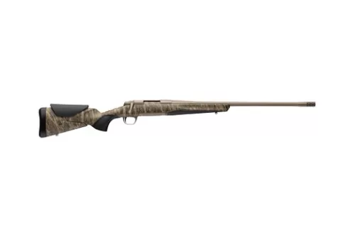 Browning 036146298 X-Bolt 2 Speed Full Size 7mm PRC 3+1 24" Smoked Bronze Cerakote Fluted Threaded Barrel, Smoked Bronze Cerakote Steel Drilled & Tapped Receiver, Mossy Oak Bottomland Adj Vari-Tech Sy