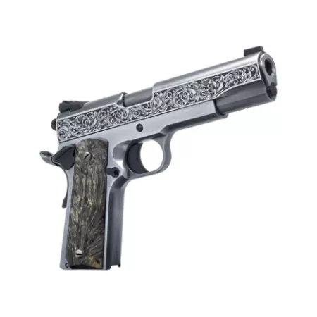 Dickinson LLC DKSN45OBP Adam 1911 Ottaman Full Size 45 ACP 8+1 5" Black Barrel, Steel B Serrations Slide, Steel Frame w/Beavertail