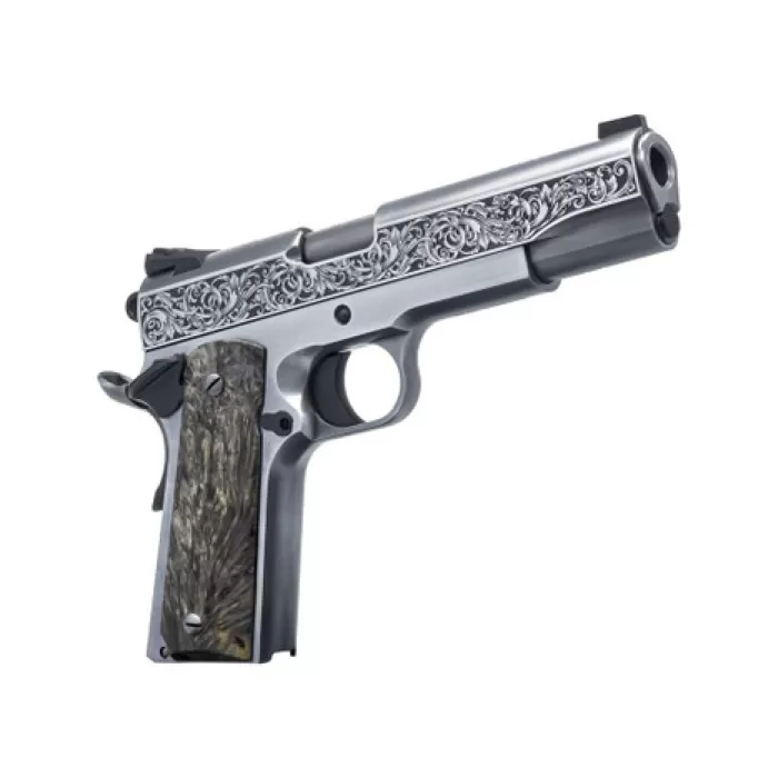 Dickinson LLC DKSN45OBP Adam 1911 Ottaman Full Size 45 ACP 8+1 5" Black Barrel, Steel B Serrations Slide, Steel Frame w/Beavertail Dickinson LLC DKSN45OBP Adam 1911 Ottaman Full Size 45 ACP 8+1 5" Black Barrel, Steel B Serrations Slide, Steel Frame w/Beavertail