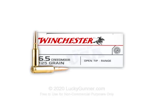 Winchester White Box USA 6.5 Creedmoor Ammo 125 Grain Jacketed Hollow Point Case of 200 (10 Boxes of 20)
