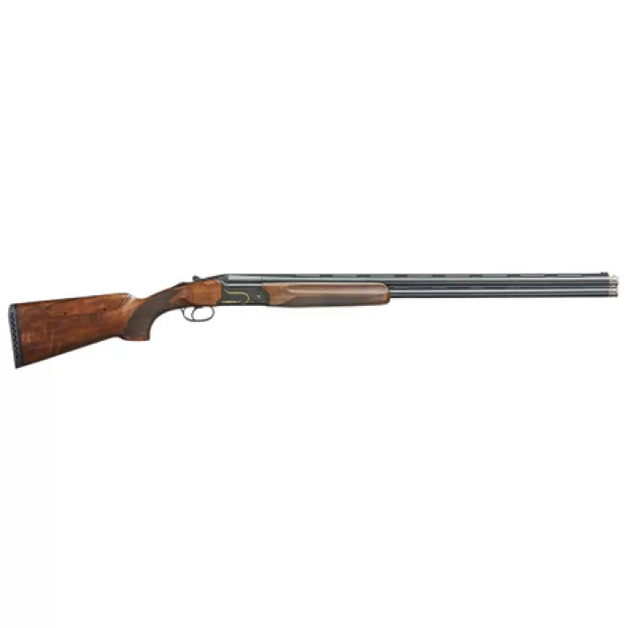 F.A.I.R. FRCRRAV2030 Carrera V 20 Gauge Break Open 3" 2rd 30" Black Over/Under Vent Rib Barrel, Black w/Gold Inlay Receiver, Walnut w/Adj Comb Stock, TechniChoke XP70 Choke System