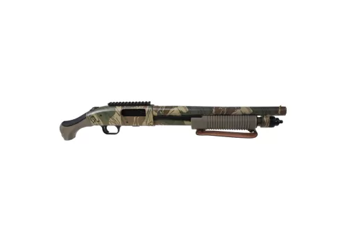 MOSSBERG 590 Bliksem 12 Gauge 14in 5rd Rhodesian Brushstroke/FDE Pump-Action Shotgun w/ Picatinny Rail and Aftershock Grip (50632)