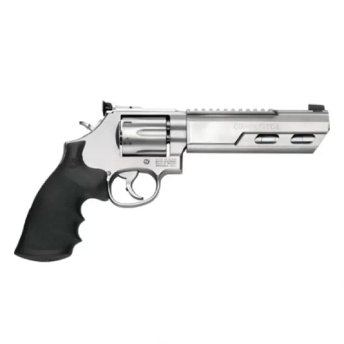 Smith & Wesson Performance Center Model 686 Competitor 6" Weighted Barrel Large .357 Mag/.38 S&W Spl +P Revolver, Matte Silver - 170319