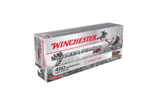 Winchester .450 Bushmaster 250gr Deer Season XP Rifle Ammunition, 20 Rounds - X450DS