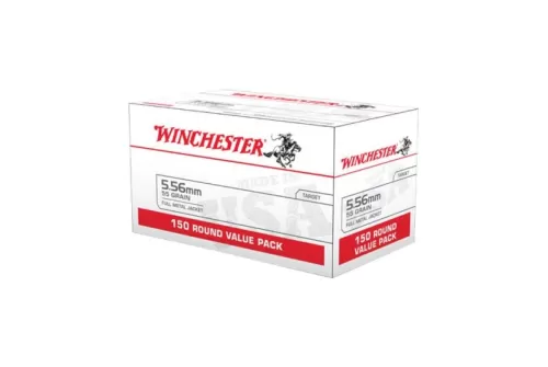 Winchester Ammo 5.56x45mm NATO M193 Ammo 55 G rain FMJ 150 Rounds Value Pack