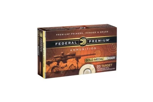 Federal Gold Medal Brass 6mm Creedmoor 20-Rounds Berger Hybrid Open Tip Match 105 Grain