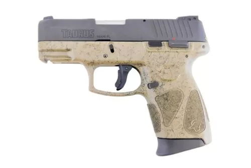 TAURUS G2C 9MM BLK/FDE SPLATTER 12+1 1-G2C931-SPFDE