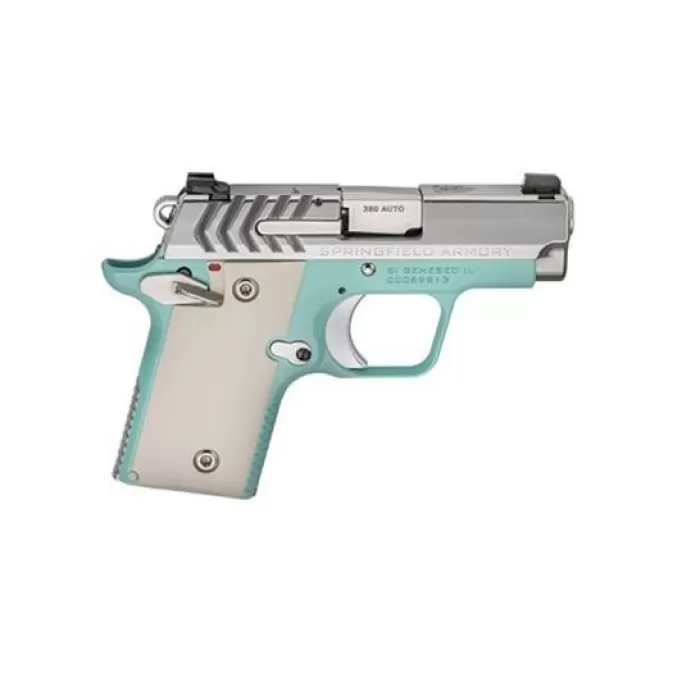 Springfield 911 380Acp 2.7''Bbl 6Rd Tiffany Blue/Ss PG9109VBS 706397925918 Springfield 911 380Acp 2.7''Bbl 6Rd Tiffany Blue/Ss PG9109VBS 706397925918