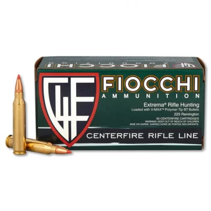 Fiocchi Extrema .223 Remington 50 gr VMAX 50 Rounds Ammunition - 223HVA50