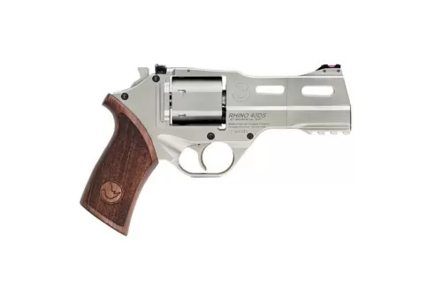 Chiappa Firearms 340222 Rhino 40DS 357 Mag 6rd 4" Nickel-Plated Steel Cylinder & Barrel Nickel-Plated
