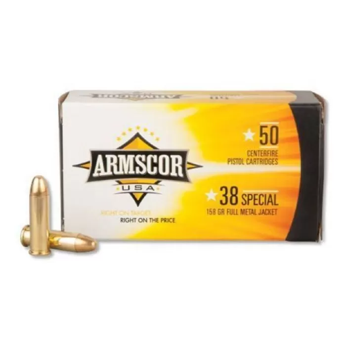 Armscor 38 Special 158 gr FMJ 50 Rounds Ammunition - FAC38-17N