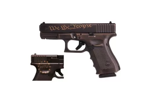 Glock G19 Gen 4 "We the People" 9mm Pistol, Burnt Bronze - UG1950204PRE