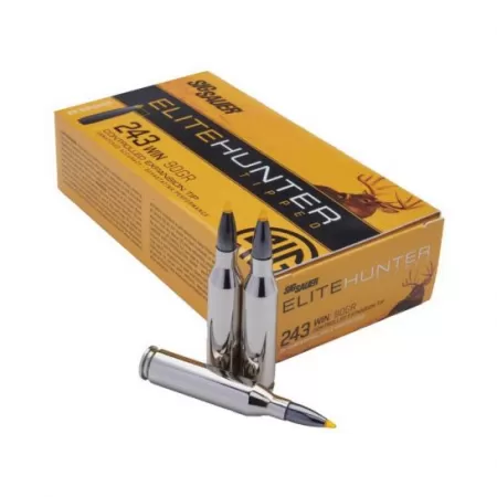 Sig Sauer Elite Hunter Tipped 90 gr EHTG .243 Win Ammo, 20/box - E243TH2-20