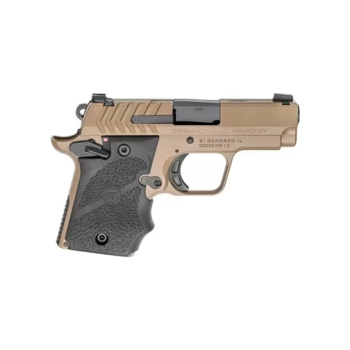 Springfield 911 9mm 7rd 3" Pistol, Desert FDE w/ Hogue Grips - PG9119FH Springfield 911 9mm 7rd 3" Pistol, Desert FDE w/ Hogue Grips - PG9119FH