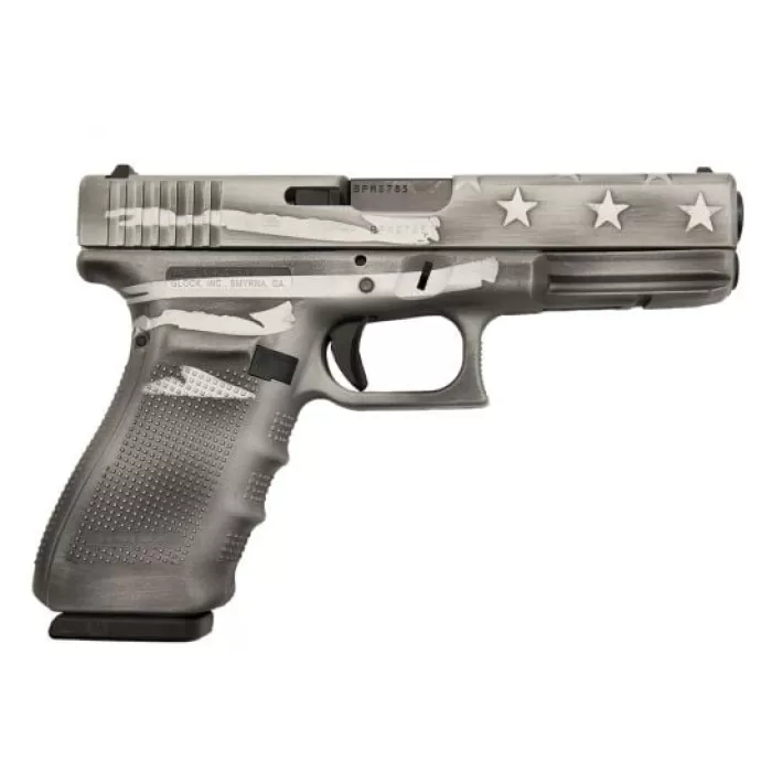 Glock PG2050204 G20 Gen4 10mm Auto 4.61" 15+1 Black/Coyote Battle Worn Flag Cerakote Black/Coyote Battle Worn Flag Rough Texture Interchangeable Backstraps Grip Glock PG2050204 G20 Gen4 10mm Auto 4.61" 15+1 Black/Coyote Battle Worn Flag Cerakote Black/Coyote Battle Worn Flag Rough Texture Interchangeable Backstraps Grip