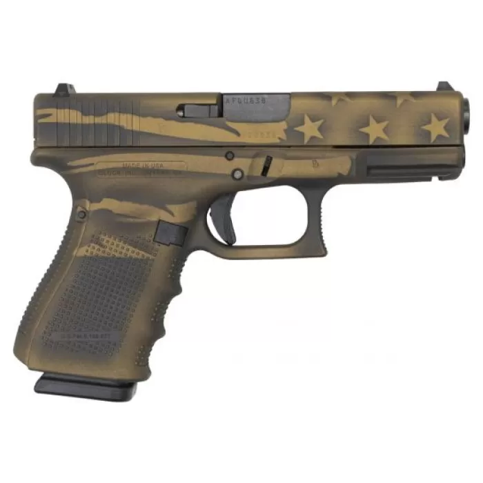 Glock 23 Gen4 .40 S&W Pistol 10rd 4" Battlefield Grey Distr. Flag - UG2350204 Glock 23 Gen4 .40 S&W Pistol 10rd 4" Battlefield Grey Distr. Flag - UG2350204