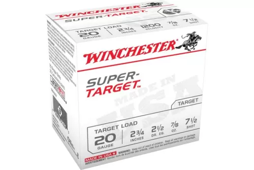 Winchester Super Target 20 GA #7.5-Shot 100-Rounds 2.75"