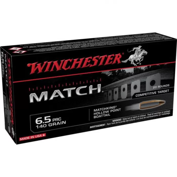 Winchester Match Brass 6.5 PRC 140-Grain 20-Rounds SMKHPBT Winchester Match Brass 6.5 PRC 140-Grain 20-Rounds SMKHPBT