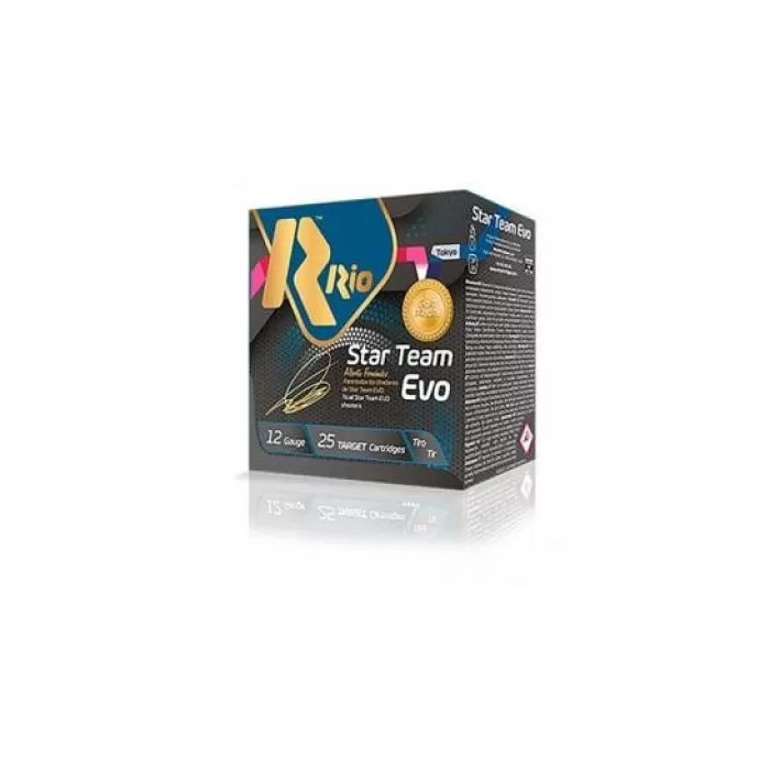 Rio Star Team Evo High Velocity 12 Ga, 2.75", 1 oz, 7.5 Shot, 25rd Box Rio Star Team Evo High Velocity 12 Ga, 2.75", 1 oz, 7.5 Shot, 25rd Box