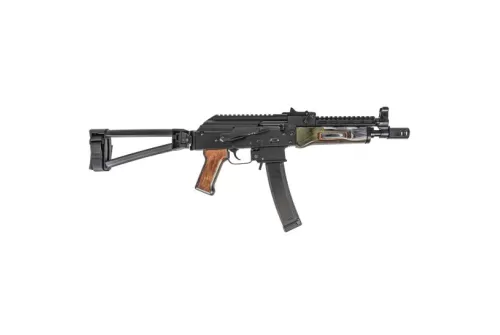 PSA AK-V 9MM VOODOO TRIANGLE FOLDING PISTOL, BLACK WITH SA RAILED GAS TUBE