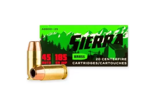 Sierra Sports Master 45 ACP Ammo 185 Grain JHP, 20rds - A8800--26
