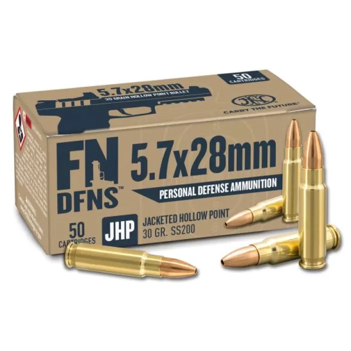 FN 10700030 Dfns 5.7X28mm 30 GR Jacket Hollow Point 50 Per Box/ 10 CS FN 10700030 Dfns 5.7X28mm 30 GR Jacket Hollow Point 50 Per Box/ 10 CS