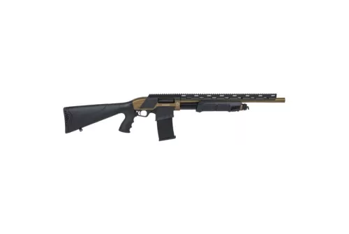 Revolution Armory Defender 12 Gauge 20" 5rd Pump Action Shotgun, Bronze/Black - RA12MPBRZ