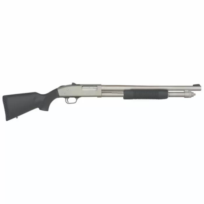 Mossberg 590A1 12 Gauge 18.5" 6rd Pump Action, Silver/Black
