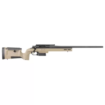 Larue Tactical LTKRGSIETE65CM23FDE 6.5 Creedmoor 23" Threaded Barrel, Picatinny Rail Receiver, Larue KRG Bravo Gray Polymer Chassis