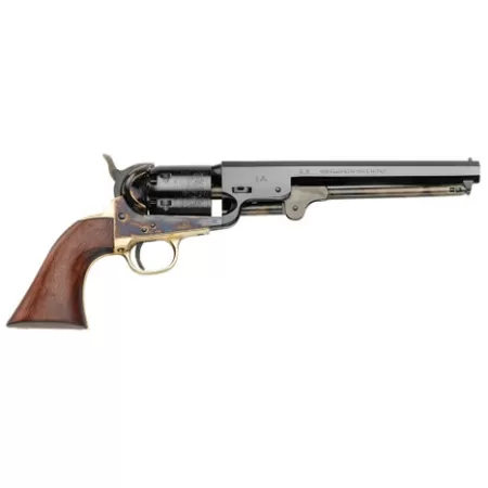 Pietta PF51CH36712 1851 Navy Steel 36 Cal 7.50" 6rd Color Case Hardened Frame Blued Cylinder Blued Octagon Barrel Walnut Grip