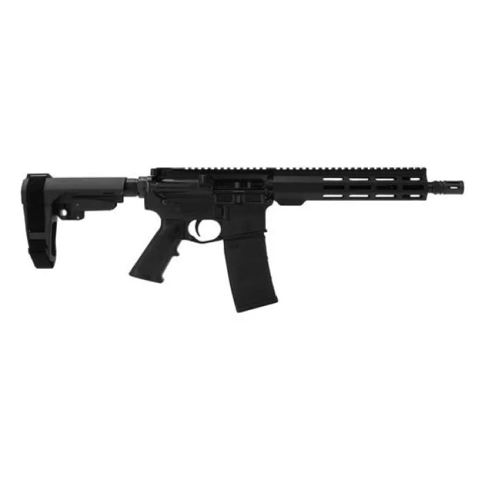 Andro Corp Industries 556103HB ACI-15 Halo 5.56 NATO 30+1 10.30" Black Nitride Threaded Barrel, Black Anodized Aluminum Receiver w/Picatinny Rail, M-LOK Handguard, Black Polymer SBA3 Pistol Brace, A2