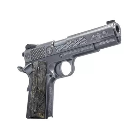Dickinson LLC DKSN45MPRP Adam 1911 Mesopatamia Full Size 45 ACP 8+1 5" Stainless Steel Barrel, Serration B Slide, Steel Frame w/Beavertail