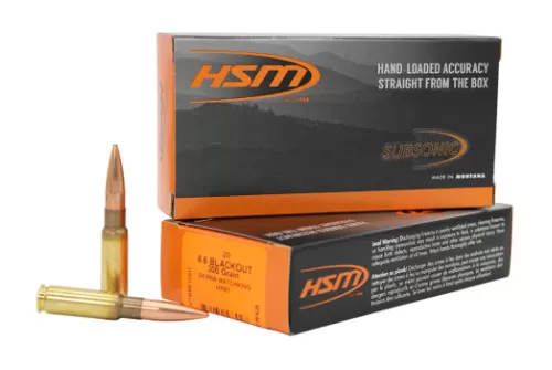 HSM 86BLK1N   8.6Blackout 300gr Hollow Point Boat Tail 20 Per Box/25 Case
