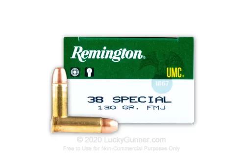 38 Special - 130 Grain MC  - Remington UMC - 500 Rounds
