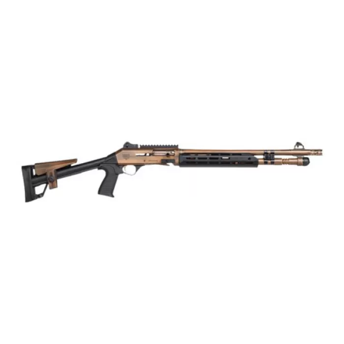 Panzer Arms M4 Speed Pro 12 Gauge Semi- Auto Shotgun with Skeletonized Cheek Riser Stock and Distressed Copper Finish