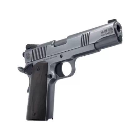 Dickinson LLC DKSN45LB Adam 1911 Lead Full Size 45 ACP 8+1 5" Stainless Barrel, Steel B Serrations Slide, Steel Frame w/Beavertail