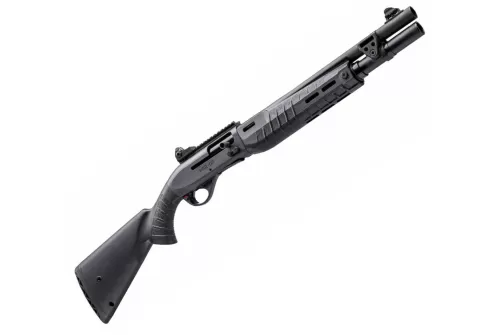 Benelli M2-G1 Tactical Semi-Auto Shotgun 11610, 12GA 18.5in, Fixed Stock, 5+1, Black with Anodized Gray Receiver
