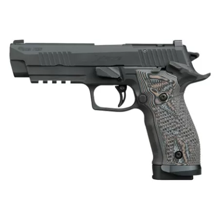 Sig Sauer 226X59XTMSAO P226 XFive Extreme Full Size 9mm Luger 10+1 5" Bull Barrel, Black Nitron Stainless Steel Optic Ready/Serrated Slide & Frame w/Beavertail & Picatinny Rail, Custom Hogue G10 Piran