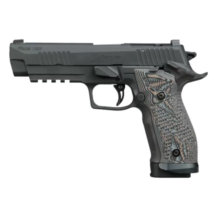 Sig Sauer 226X59XTMSAO P226 XFive Extreme Full Size 9mm Luger 10+1 5" Bull Barrel, Black Nitron Stainless Steel Optic Ready/Serrated Slide & Frame w/Beavertail & Picatinny Rail, Custom Hogue G10 Piran