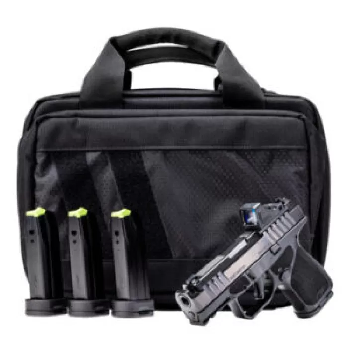 Rost Martin RM1SBLKOSP10CA(COMP)-P RM1S Comp Bundle *CA Compliant 9mm Luger 10+1 3.60" Compensated Barrel, Black Nitron Steel Integrated Compensator/Serrated w/Optic Slide, Black Polymer Frame w/Picat Rost Martin RM1SBLKOSP10CA(COMP)-P RM1S Comp Bundle *CA Compliant 9mm Luger 10+1 3.60" Compensated Barrel, Black Nitron Steel Integrated Compensator/Serrated w/Optic Slide, Black Polymer Frame w/Picat