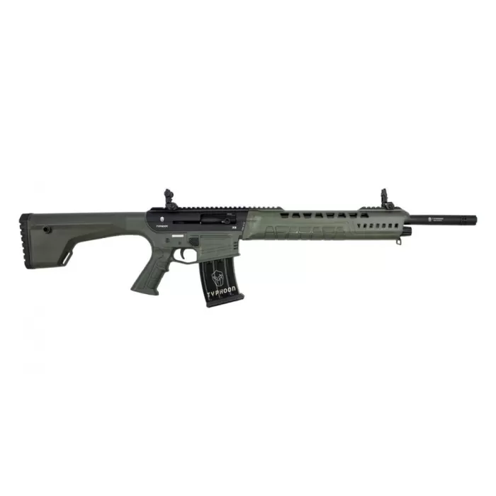 Typhoon X12 12 Gauge 3in OD Green/Black Semi Automatic Shotgun - 18.5in Typhoon X12 12 Gauge 3in OD Green/Black Semi Automatic Shotgun - 18.5in