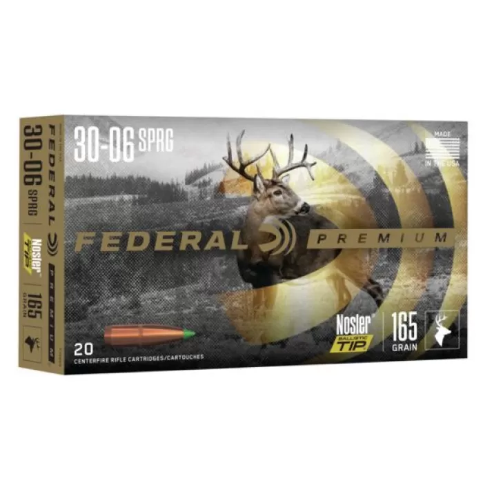 Federal Nosler Ballistic Tip .30-06 Springfield 20 Rounds Ammunition - P3006Q